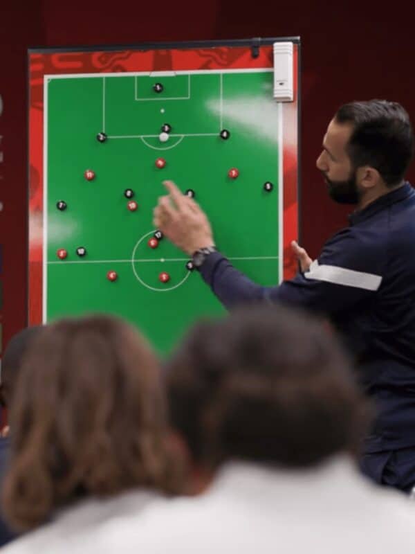 Classroom at PSV Academy during Interest Days football coaching course.