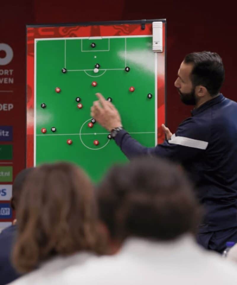 Classroom at PSV Academy during Interest Days football coaching course.