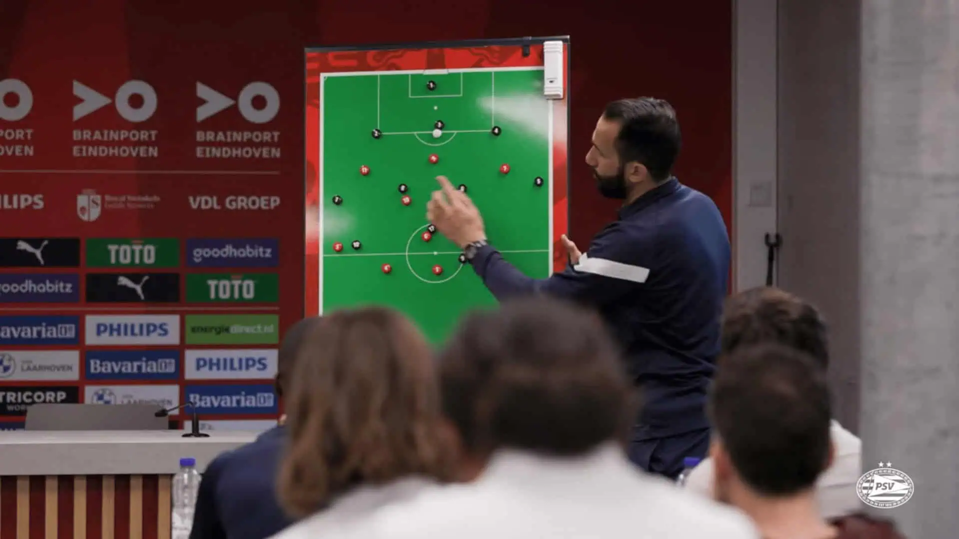 Classroom at PSV Academy during Interest Days football coaching course.