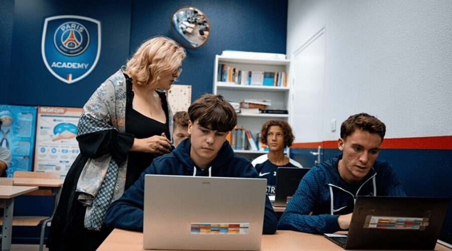 Daily life at the PSG Academy Pro Residency in Evian, France.