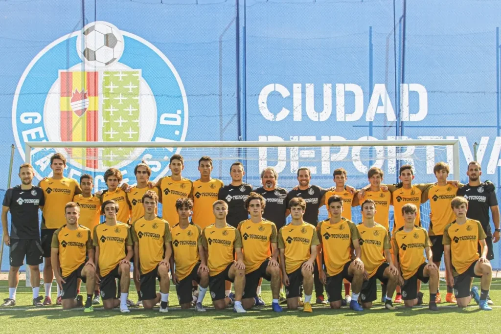 Getafe CF academy players team photo